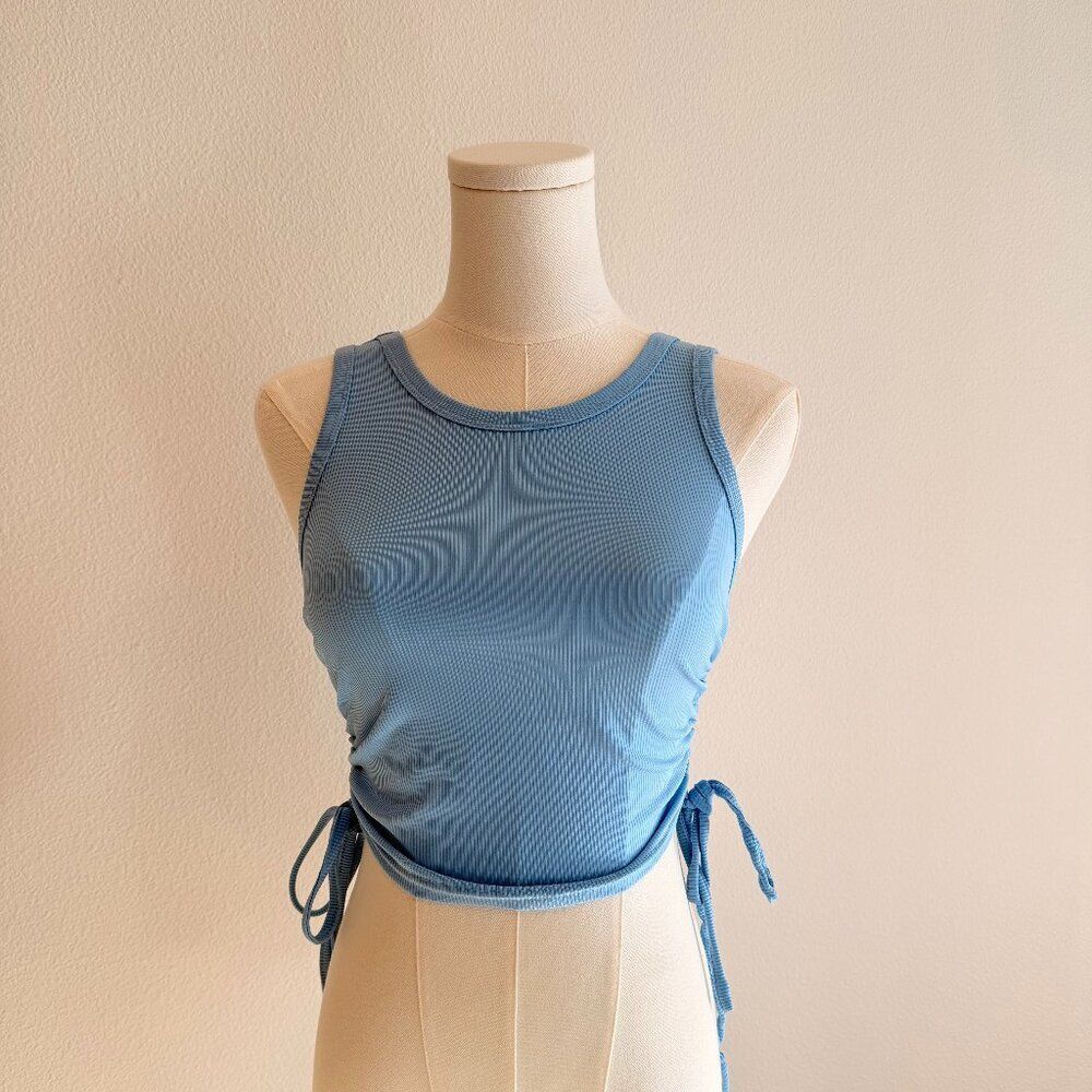 Shein Women's Blue Crop-top